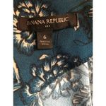 Banana Republic Legion Blue and Antique Pewter Floral Blue Pearl Snap Ruffle Cuf Photo 14
