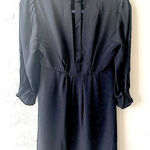 Mischen black long sleeved silk dress size 4‎ Black Photo 0