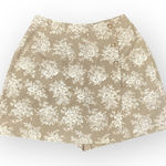 Van Heusen Vintage  Tan and Cream Floral Skort 100% Cotton Photo 0