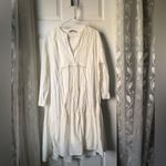 ZARA  midi Dress voluminous embroidered Boho babydoll oversized women sz M cotton Photo 3