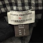 Anthropologie  Women’s 0 Black White Checkered Plaid Essential Crop Flare Pants Photo 6