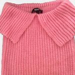 EGO  Hot Pink Strapless Chunky Knit Top – Y2K Indie Cottagecore Small Photo 3