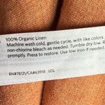 Eileen Fisher  Orange Short Sleeve 100%‎ Linen Top Sz M Photo 5