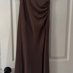 Brown Satin Dress Size M Photo 0