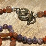 Energy Muse Strength Red Jasper, Carnelian, Sunstone & Charoite Beaded Necklace Photo 8