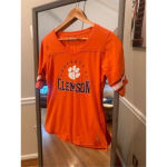 Clemson‎ Russell Short Sleeve Shirt Large Orange Photo 1