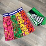 Anthropologie Delfi Collective Skirt Satin Pleated Panel Multicolor Size Medium Photo 7