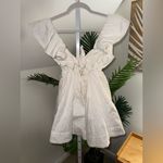 For Love & Lemons  Clementine Ruffled Tie‎ Back Mini Dress white XS Photo 5