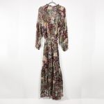 NEW Veronica Beard Isra Silk Chiffon Belted Tiered Pullover Paisley Maxi Dress Photo 3