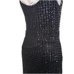 Nanette Lepore Women's Black Sequin Sleeveless Stretch Dress Sz6 Elegant Photo 3