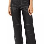 Free People   The It Factor Vegan Leather Wide Leg Pants size US 12 Photo 0