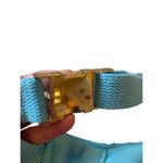 Pink Lily NWOT Nylon Aqua with Gold Belt Bag w/ Adjustable Strap Photo 7