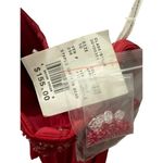 David's Bridal  Size 10 Red Strapless Dress Chiffon Satin Prom Bridesmaid NWT Photo 4