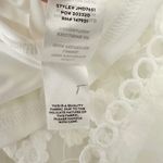 Lulus NEW Look So Sweet White Embroidered Lace Mini Dress Party Ruffle M Photo 10