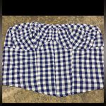 Free People  Leilani Tube Top NWT in blue Gingham Size: L Photo 2