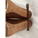 Italian made Vero Cuoio brown soft leather signature open toe heels, 9.5M Dressy Size 9.5 Photo 7