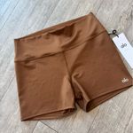 Alo Yoga  Brown Athletic Shorts High-Waisted Performance Photo 6