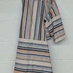 RTR sz2 Rosetta Getty Apron Wrap Halter Top Tan Black Jacquard Stripe Sleeveless White Size 2 Photo 4