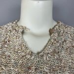 Vintage Gemelli Sweater Neutral Colors Faux Leather Textured Knit‎ Women Retro Tan Photo 8