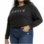 Levi's  Womens 2X-Large Sweatshirt Stretch Long Sleeve Black w/ White Logo New Photo 1