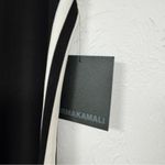 Norma Kamali  Black White Side Stripe Swing Mini Dress Womens XS Sleeveless Photo 7