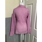 Princess Polly  Textured Button Down Shirt Pink Long Sleeve Collared Top Size 4 Photo 4