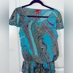 Sunny Leigh Vintage Y2K Blue Paisley Print Handkerchief Skirt and Top Set Sz Med Photo 11