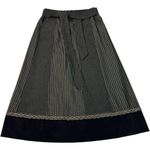 Vintage 70s Tumbleweeds Witchy Maxi Skirt Black Lace Velveteen Medium Edwardian Photo 4