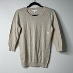 New York And Company  Beige/Gold Shimmer Sweater Small Photo 0