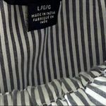 American Eagle Striped Off-Shoulder Top Tie Arm Casual Romantic Large Photo 8