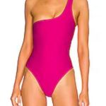 Faithfull the Brand  One-Shoulder Pink Swimsuit Photo 0
