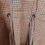 Roxy  Navy Blue Orange Plaid Hooded Jacket Size Medium Photo 8