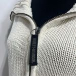 Harley Davidson Vintage Heavy Zip Cardigan Turtleneck Sweater Sz 2W Cream Tan Photo 9