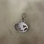 NFL Detroit lions Silver and Blue Football necklace Charm/ keychain Photo 2