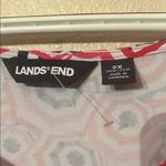 Lands' End Pink and Blue Umbrella Patterned Dress women size 2X Photo 4