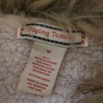 Flying Tomato Brown With white Embroidery Aztec faux fur sleeveless Vest Size M #boho #cottagecore #western #indie #hippie Photo 4