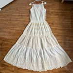 Anthropologie Hale Bob Cabana Eyelet cream Resortwear maxi dress vacation beaded Photo 10