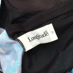 Longitude  Swimsuit One Piece Blue Black Abstract Zebra 12 Photo 4