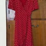 Goelia1995 10 Momme Mulberry Silk Polka Dots Print Wrapped Ruffle Women Midi Dress - xxs Photo 3