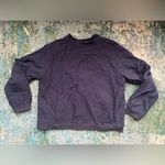 Modcloth navy blue embroidered planet stars linen blend bomber jacket, size XL Photo 7