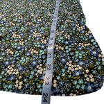 BURU Women XS Blue Floral Print Boat Neck Elbow Sleeve Button Cuff Top Boho Black Size XXS Photo 8