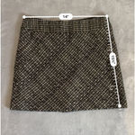 Women's Black Beige Plaid Tweed Mini Skirt Size 6 Photo 7