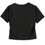 SheIn Car Graphics Crew Neck Short Sleeve Crop Top in Black, Size S Photo 1