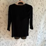 Rachel Zoe Black Ribbed Blouse Photo 1