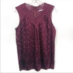 Valerie Stevens Maroon Burn Out Top Size M Photo 1