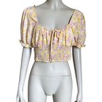Le lis Pink, Orange, Yellow and White Floral Crop Top Photo 1
