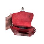 Dooney & Bourke Made in Italy Red Leather Messenger Crossbody Bag Vintage Photo 2