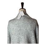 Topshop  Sweater Women Medium Gray Mock Neck Ribbed Knit Balloon Sleeve NWT Photo 5