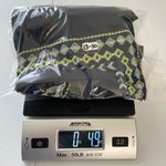 Skies Are Blue NWOT  Anthropologie navy yellow‎ embroidered cuff sleeve blouse XS Photo 6