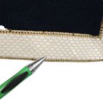 St. John  Evening Santana Knit Navy Blue Gold Nugget Buttons Jacket *Flaw 4 Photo 4